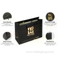 Luxury ribbon handle boutique packaging tote paper giftbags